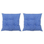 Lot de 2 coussins d'assises floconns 4 capitons helsinki indigo