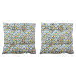 Lot de 2 coussins d'assises floconns 4 capitons louna galet