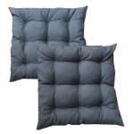 Lot de 2 coussins d'assises floconns 9 capitons bicolors gris stone
