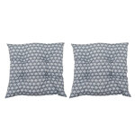 Lot de 2 coussins d'assises floconnes 4 capitons helsinki stone