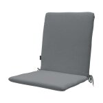 Lot de 2 coussins de chaise dossier gris oufa