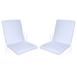 Lot de 2 coussins de chaise haut dossier 90 cm cru alga