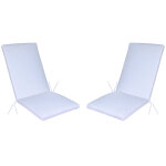 Lot de 2 coussins de fauteuil haut dossier 120 cm cru ufa