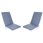 Lot de 2 coussins de fauteuil haut dossier 120 cm gris ufa