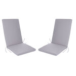 Lot de 2 coussins de fauteuil haut dossier 120 cm taupe ufa