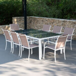 Lot de 2 fauteuils en acier blanc taupe lozzi