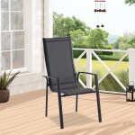 Lot de 2 fauteuils dossier haut anthracite oberta