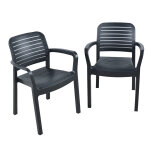 Lot de 2 fauteuils de jardin chloe graphite