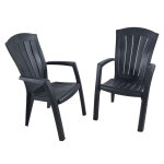 Lot de 2 fauteuils de jardin santorini coloris graphite