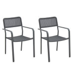 Lot de 2 fauteuils murcie anthracite