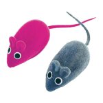 Lot de 2 souris colorées en velours pour chats et chatons, wouapy Lot de 2 souris colorées en velours pour chats et chatons, wouapy