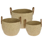Lot de 3 paniers en osier oscar naturel