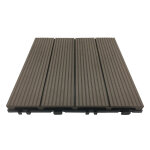 Lot de 4 dalles composite 30 x 30 x 2. 7 cm chocolat