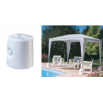 Lot de 4 pieds de tonnelle blanc