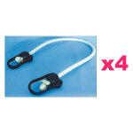 Lot de 4 sandows 60cm, embouts plastique
