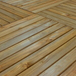 Lot de 5 dalles de terrasse bois douglas 1mx1m surface : 5m