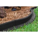 Lot de 6 bordures de jardin flexibles en caoutchouc noir l. 120 cm
