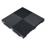 Lot de 6 dalles clipsables composite 40 x 40 x 4, 1 cm gris quadra