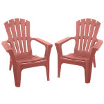 Lot de deux fauteuils adirondack brique