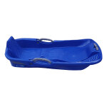 Luge plastique 2 places avec freins bleu