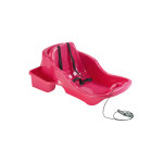 Luge plastique bb rose avec sangle