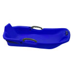 Luge en plastique une place avec freins bleu