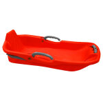 Luge en plastique une place avec freins rouge