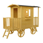 Maisonnette bois roulotte western