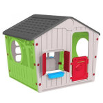 Maisonnette cabane enfant galilée village blanche verte Maisonnette cabane enfant galilée village blanche verte