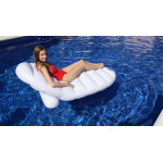 Matelas de piscine gonflable lounger blanc