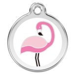 Mdaille d'identification pour animaux flamand rose taille s