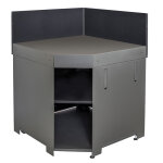 Meuble d'angle modulo gris cargo