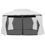 Moustiquaires noire taupe pour tonnelle autoportante 3x4m