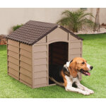 Niche pour chien en pvc moka taille m