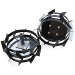 Paire de roues mtalliques pour motoculteur
