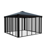Palram canopia, tonnelle de jardin ferme ledro 3. 6x3. 6m gris