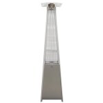 Parasol chauffant pyramide 13kw gris aluminium Parasol chauffant pyramide 13kw gris aluminium