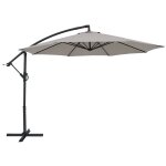 Parasol dport 3. 5m gris galet bahamas