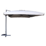 Parasol déporté avec volants 3x4m gris galet marina Parasol déporté avec volants 3x4m gris galet marina