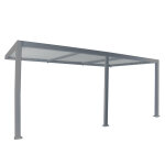 Pergola bioclimatique adossée 300 x 540 cm gris roca Pergola bioclimatique adossée 300 x 540 cm gris roca