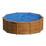 Piscine acier décor bois 4, 80 x 1, 22 m Piscine acier décor bois 4, 80 x 1, 22 m
