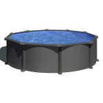 Piscine acier gris anthracite 480x132cm filtre  sable