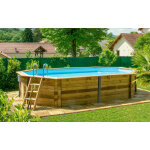Piscine bois cape town 120 6, 10 x 4, 00 x 1, 20m hors sol ou enterre