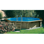 Piscine bois nosy sakatia 5, 11 x 1, 30 m hors sol ou enterre