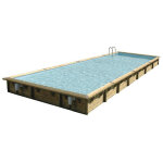 Piscine bois rectangulaire linea 11, 00 x 5, 00 x 1, 40 m