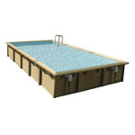 Piscine bois rectangulaire lina 8, 00 x 5, 00 x 1, 40 m