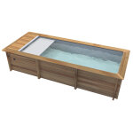 Piscine en bois rectangulaire 6m avec filtre et volet roulant procopi Piscine en bois rectangulaire 6m avec filtre et volet roulant procopi