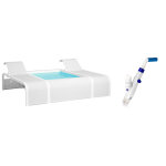 Piscine mariposa avec transats intgrs et aspirateur lectrique offert