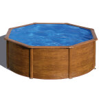 Piscine hors sol acier décor bois 3, 70 x 1, 22 m Piscine hors sol acier décor bois 3, 70 x 1, 22 m