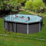 Piscine hors sol composite ovale 5, 24 x 3, 86 x 1, 24 m Piscine hors sol composite ovale 5, 24 x 3, 86 x 1, 24 m